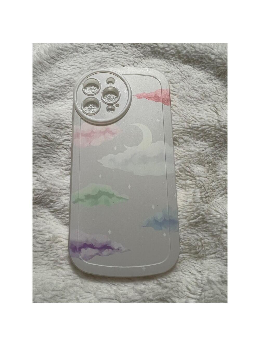 Cute Cloud Moon Stars Phone Case for iPhone 13 Pro Max Pastel Aesthetic